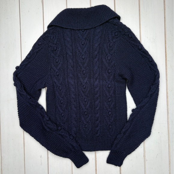 Vintage L.L. Bean Wool Cable Knit Cardigan - Picture 8 of 9